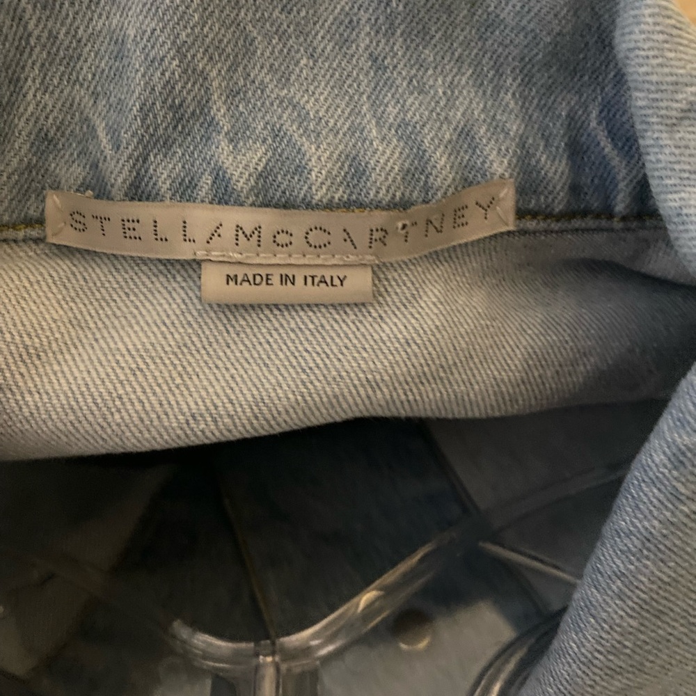 Stella McCartney Contrast 2001 Denim Crop Jean Jacket Size XS (EU 34) - Picture 6 of 7